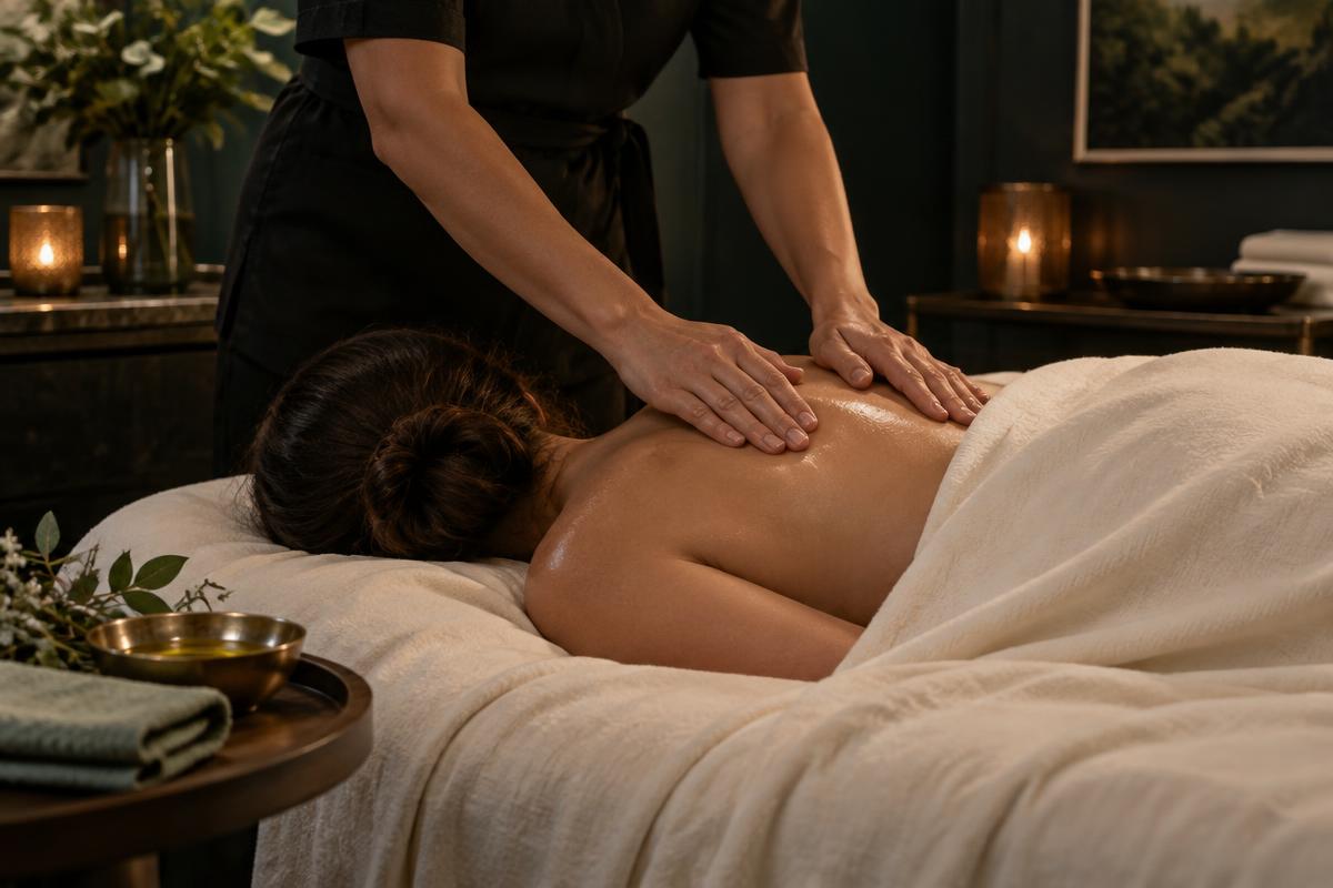 Professional back and body relaxation treatment